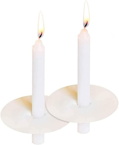 150 Packs Unscented White No Smoke ChurchCandles with Drip Protectors for Devotionalcandlelight Vigil Service.
