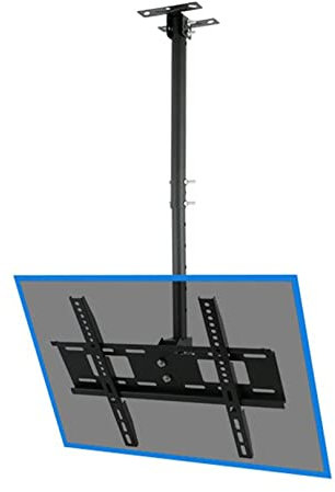 Staffa di montaggio a soffitto per televisori da 32 a 60 pollici con regolazione telescopica dell'altezza, supporto universale sollevabile, inclinabile, girevole, regolabile in altezza, supporta fino
