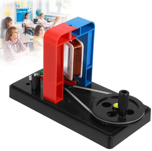 JDSHFEN Générateur Manuel DC Modèle Jouets Laboratoires Démonstration Activité motrice Modèle d'enseignement Puissance à manivelle Électricité Générateur électrique CC,