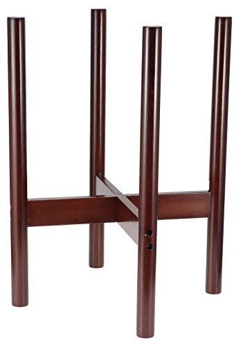 QERLONG Support pour plantes, design moderne du milieu du siècle, support pour plantes d'intérieur robuste et peu encombrant, présentoir d'angle élégant pour figuier à feuilles de (Bambus 3)