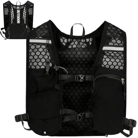 Pack de Gilet d'hydratation, Gilet de Course pour Hommes - Running Vest Chest Téléphone Téléphone,Fournitures Sportives légères, réglables, randonnées en Plein air, entraînement des sentiers, Marche,