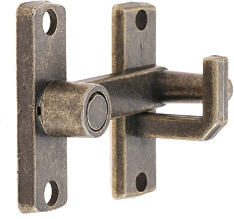 Türschloss Riegel,Schiebetür Riegel, Torriegel Bronze Schiebefenster Türschloss Griff Metall Türriegel Schutz Riegelbolzen mit Schrauben Home Sicherheitskette Tür Home Hardware