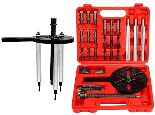 Bicos 21 in 1 Bearing Puller Set with Curved Hook and 6 Sizes of Collets Bearing Removal Tool Bearing Disassembly Gear Puller Bearing Separator Set