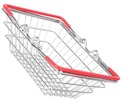 Milisten Shopping Basket Medium for Desktop Storage Organizing Toys Cosmetics and Gadgets for Use