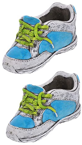 Milisten 2pcs Creative Shoe Shaped Succulent Flower Pot Outdoor Decorative Planter for Home Office and Garden Retro Style High Top Shoe Design Sturdy and Durable Bonsai Container