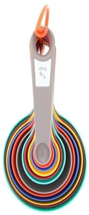 Farberware 12-Piece Measuring Cup and Spoon Set – Color-Coded Kitchen Measuring Tools with Easy-Read Markings, Nesting Design for Compact Storage, Dishwasher Safe