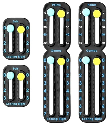 Tragbarer Tennis-Score-Keeper für Schläger und Paddel, leichter selbstklebender Mini-Tennis-Punktezähler zum einfachen Aufzeichnen von Punkten, Spielen, Sets für Enthusiasten während des Trainings