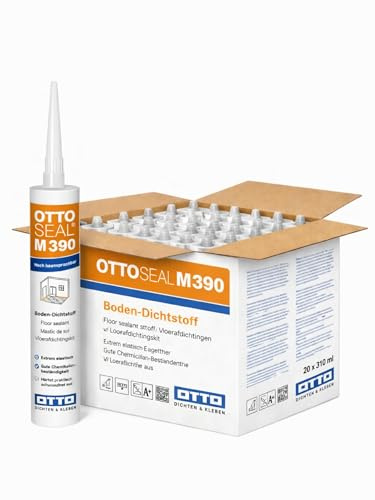20x OTTO-SEAL M390 310 ml Kirschbaum Hochleistungs-Bodenfugen-Dichtstoff, 1K-Hybrid-Polymer, Elastisch, Chemikalienbeständig, Silikonfrei, Überstreichbar, Witterungsbeständig, Innen- & Außenbereich