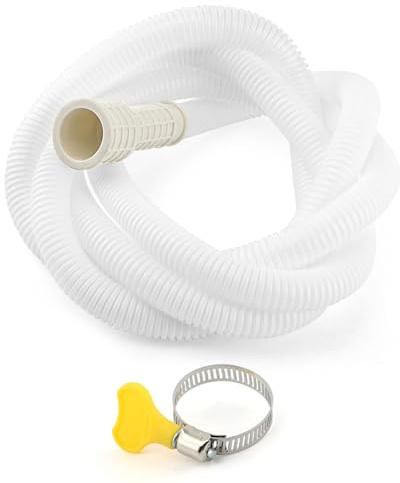 6.56Ft Air Conditioner Drain Hose, Universal Drain Connector with Cuttable Rubber Adapter & Connect Clamp Flexible Drainage Pipe for Most Dehumidifier and Air Conditioner(2m/6.56ft)