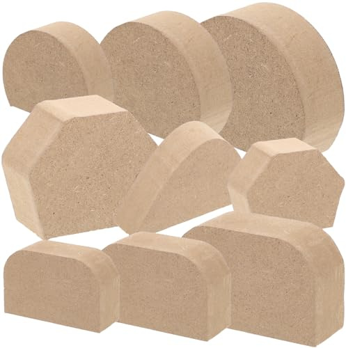 GARVALON Juego de 9 Moldes de Madera para Asas de Tazas Pequeñas, Herramientas de Cerámica DIY para Moldear Asas de Taza, Kit Manualidades para Hacer Moldes de Mango, Resistente y