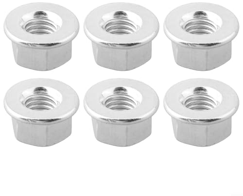 Confezione da 6 dadi di ricambio per motosega parte 503220001, dadi esagonali con flangia in metallo, accessori per manutenzione e riparazione di utensili elettrici