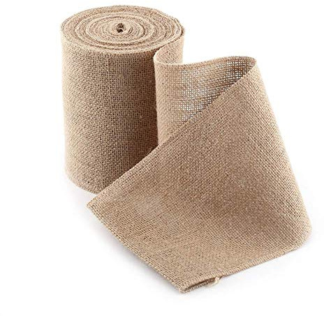 JuteHesse-Rolle Rolle Schleifenband DIY Tisch Läufer Dekoration Hochzeit für Partys (15 cm), 10 m Tischläufer Jute Handcraft Material