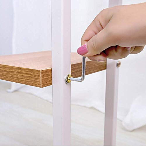 Mu Household Shelves Shelving 6-Tier /4-Tier Flower Shelf Etagere Bookshelf Book for Home Office Decor Display, Living Room Balcony Racks,White Frame,6 Tier