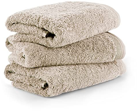 MÖVE Superwuschel Handtuch-Set, 3 Handtücher 50 x 100 cm, Made in Germany, 100% Baumwolle, cashmere