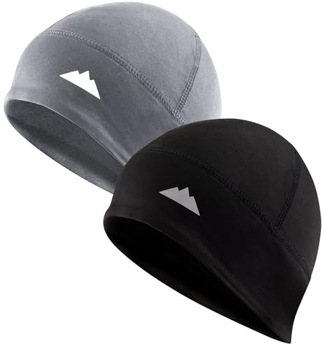 Tough Headwear Sottocasco Moto - Set di 2 - sotto Casco Invernale per Ciclismo - Berretto Termico per Bici e Sport - Cappello Copriorecchie Elastico per Uomo e Donna - Taglia Unica