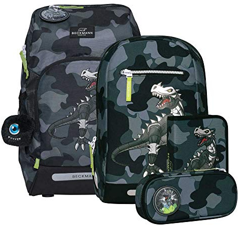 Beckmann Active Air FLX Schoolbag Set 6-teilig 20-25L Camo Rex