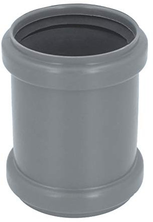 HT Rohr Überschiebmuffe Ø DN 75 mm Länge 115 mm Grau | PP Muffe Mit 2 Gummidichtringen | Kanalrohrsystem Abwasserrohr Doppelmuffe Heißwasser Chemische Beständigkeit | Abwasser Installation