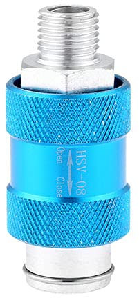 1 stück Aluminium HSV-08 1/4 (12,5 mm) Gewinde Rohrleitungen Abgashandschalter Entlüftungsventil Push Hand Pneumatische Komponenten DUO ER