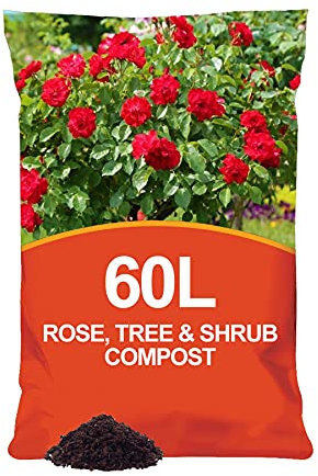 NFGMFMQSHDF simpahome Specially Formulated Rose, Tree & Shrub Compost - 60L