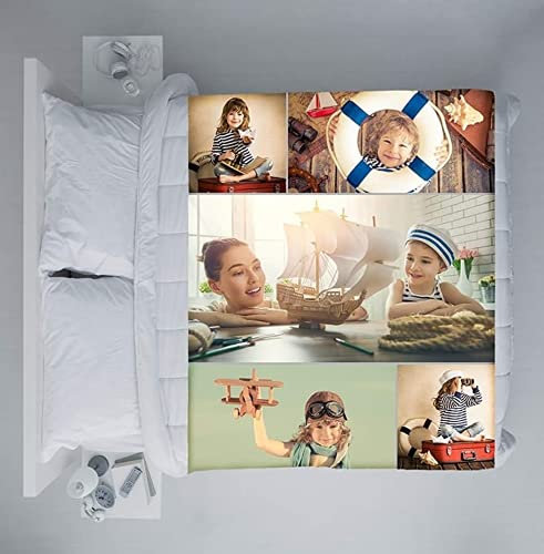 weiyou Personalisierbare Decke Mit Fototext,Kuscheldecke Mit Foto Bedrucken,Bedrucken Weich Warm Dick Fotodecke Bild Selbst Gestalten Geburtstags Geschenke Für Den Freunde Familie (75x100cm)