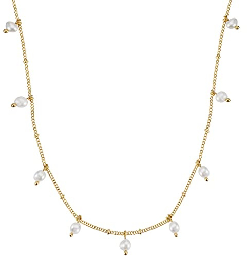 BONNYBIRD® Wasserfeste Edelstahl Halskette Damen in Silber, Gold & Roségold, 100% Wasserfest, Hautverträglich & Langlebig