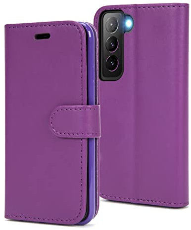 AMAZE!UK A34 case Compatible With Samsung Galaxy A34 Phone Case Leather Flip Protective Wallet Style Kickstand Magnetic Schockproof Cover Purple