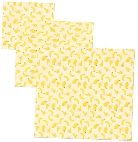COHEALI 3sheets Beeswax Cling Wrap for Food Wrapping of Wax Paper for Sandwiches Food Packing Paper for Kitchen Storage