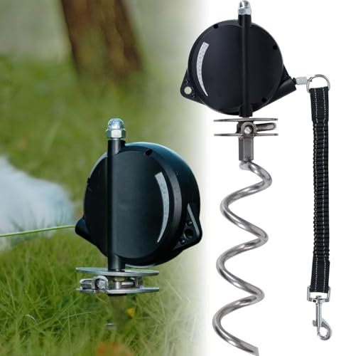 Cable de Amarre retráctil para Perros: la línea definitiva para Perros para Exteriores, Cable retráctil súper Fuerte para Perros. Amarres y Correas retráctiles versátiles para Perros para Patio.