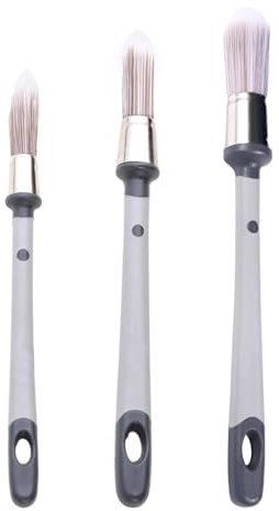 Juego de pinceles de 3 piezas, herramientas de pintura de pared, pinceles, pinceles pequeños, adecuados para decorar, pintar y descansar. (Pincel puntiagudo de 13 mm, pincel puntiagudo de 15 mm,