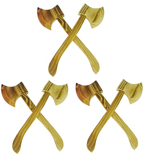 Accessoires de hachette 4 pièces for jeu d'Halloween, jouet de montagne, vêtements de performance, accessoires de décoration d'Halloween, accessoires de costume, haches en bois, bras en bois ( Color :