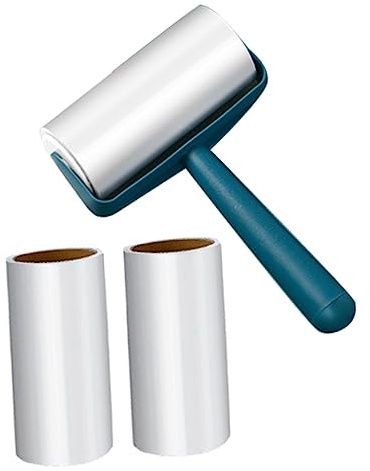 Toddmomy Pet Hair Remover Lint Roller Set 4-piece Sticky Cleaning Tool for Cats Dogs Includes 1 Handle 3 Extra Sticky Rolls for Household Use on Clothes Furniture