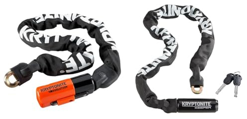 Kryptonite 808 Kabelschloss Evolution series 4 Integrated Chain 1090, Schwarz, 90cm & 152080 Kabelschloss Keeper 785 Integrated Chain, 3500323, Schwarz