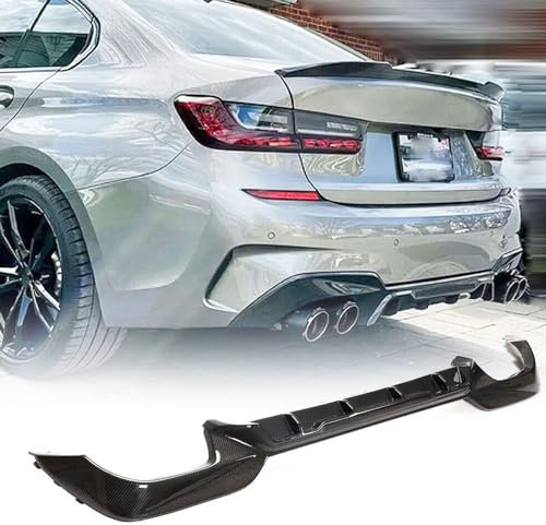 THOMIX Auto Heckstoßstange Diffusor für BMW 3 Series G20 M340i Sedan 4 Doors 2019-2021,Spoilerlippe Heckdiffusor,Auto Heckspoiler Heckstoßstange Lippe Hecklippe des Fahrzeugs Auto Zubehör