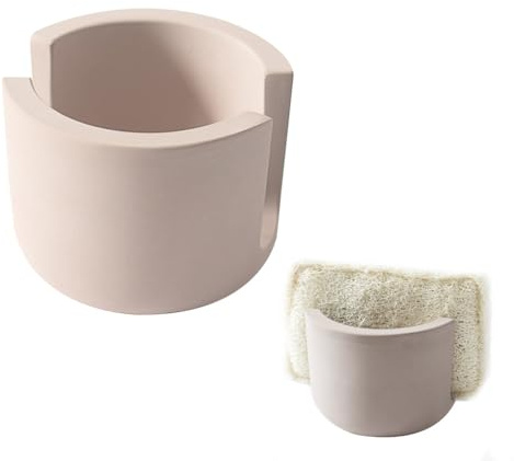 DONGKER Organizador de esponjas de diatomea, organizador de secado rápido para fregadero de cocina, soporte de esponja absorbente para el fregadero de cocina, fregadero, lavabo