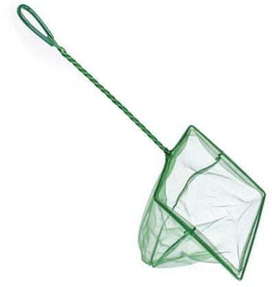 Fine Mesh Aquarium Net with Long Handle - Sturdy Tank Catcher for Small Fish and Ponds