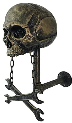 Wall Mounted Headphone Hanger - Skull Headphone Holder, Wall Hanging Shelf Holder | Skull Helmet Holder, Motorcycle Helmet Holder, Skull Design, For Rugby Helmets