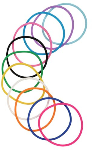 Abaodam 10pezzi Braccialetti Jelly in Silicone Elastico Da Colorati e Morbidi Bracciali Gommosi Resistenti e Flessibili Accessori Unisex Per Bambine Ragazze e Adulti