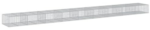 Makastle Lit Surélevé à Gabion Métal Galvanisé, Gabion pour Pierre, Cage en Métal, Panier à Pierre, Lit Surélevé à Gabion Jardinière à Gabion, Décoration de Jardin, 900x100x50 cm