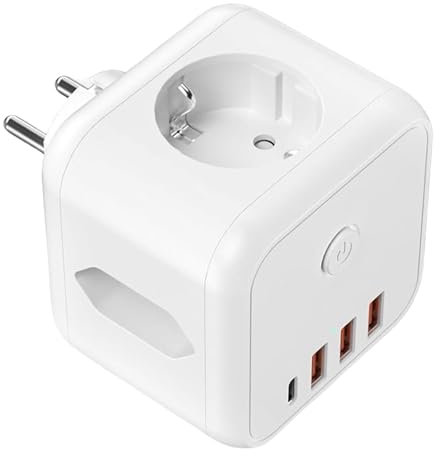 Adattatori per prese, estensori per prese | Splitter protettore di sovratensione con 3 porte USB - 3 Adattatore multispina portatile salvaspazio con protezione da sovracorrente CA per i viaggi