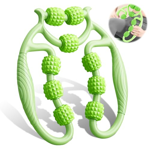 HYran Rouleau de massage pour les jambes avec poignée - Vert