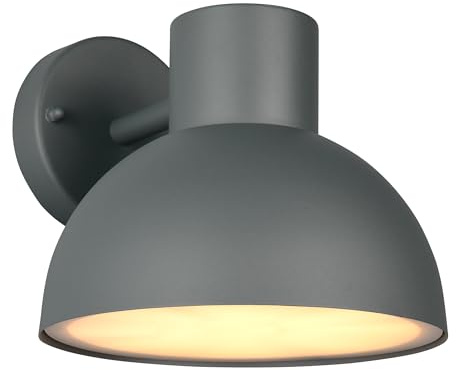 Trio Leuchten Außen Wandleuchte Elbe 262360142, Aluminium Druckguss Anthrazit, Schirm Kunststoff, exkl. 1x E27, Grau |