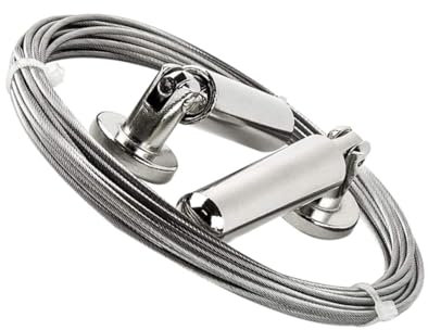 HAMPPLIES 1set Filo Per Tende Acciaio Inossidabile Metri Di Cavo Per Appendere Foto e Decorazioni Facile Da Installare Per Interni Ed Esterni Per Balconi e Patios