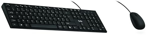T'nB – Combo Clavier et Souris Filaire USB, Frappe Silencieuse, Souris Confortable et Précise, Connexion Plug & Play, Idéal pour Bureautique et Télétravail – Noir