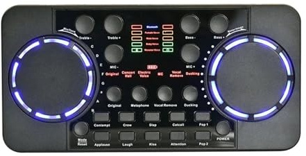Mixeur audio, Interface de carte son BT professionnelle V300 Pro, mixeur, effet numérique DJ, réduction du bruit, enregistrement USB for chanter