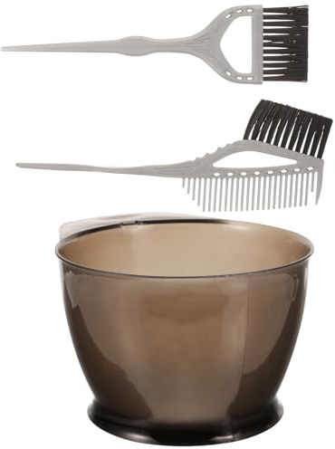 BAZEITFLOW Set Complet de Bol Mélangeur et Pinceaux pour Teinture des Cheveux Kit Professionnel et Maison Bol Épais Réutilisable avec Brosse Souple pour Application Précise de Coloration