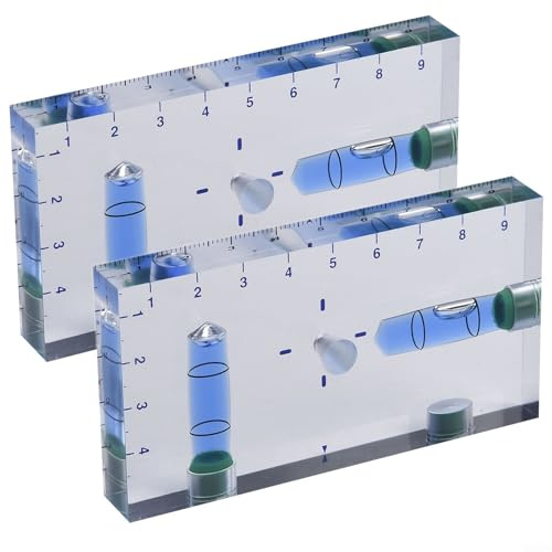 Nivel transparente con diseño de burbuja en T, nivel magnético de dos direcciones de 95 mm para medición de precisión, incluye función de regla, construcción robusta de ABS, tamaño compacto para caja