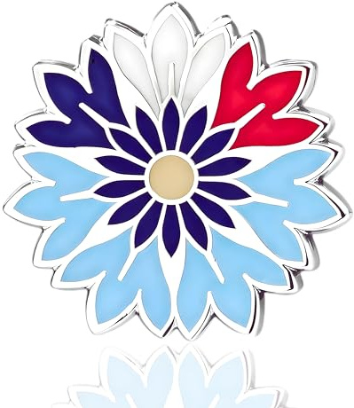 Pins Bleuet | Broche Fleur | Broche Costume Homme | Pin's Étoile | Pins Costume Homme | Pin Tricolore