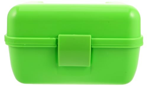 LOORGVEL Kleiner Doppelwandiger Angelkoffer aus Robustem Kunststoff mit Separaten Fächern Grün Organizer für Köder Haken und Angelzubehör für Jugendliche und Outdoor Angler