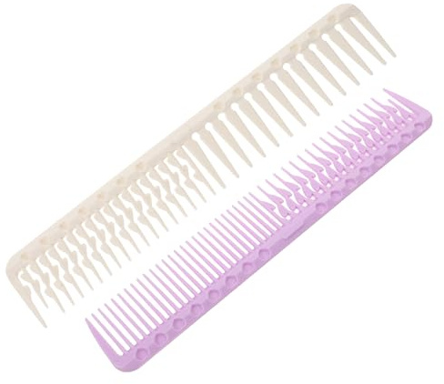 FONDOTIN Set 2 Pettini da Denti Medi e Grossi per Taglio e Styling, Pettini per Parrucchiere Professionali Spessi e Resistenti, Strumenti per Styling Chioma da Salone e Uso