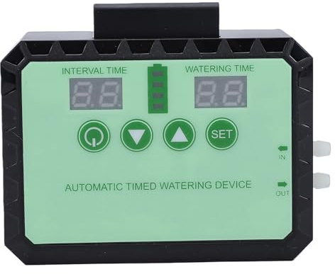 Fockety Système D'irrigation Goutte à Goutte, Système D'arrosage de Jardin, Pompe à Eau Solaire, Kit D'arrosage Automatique des Plantes avec Minuterie, Collecteur D'eau de Pluie, Buse (BLACK)
